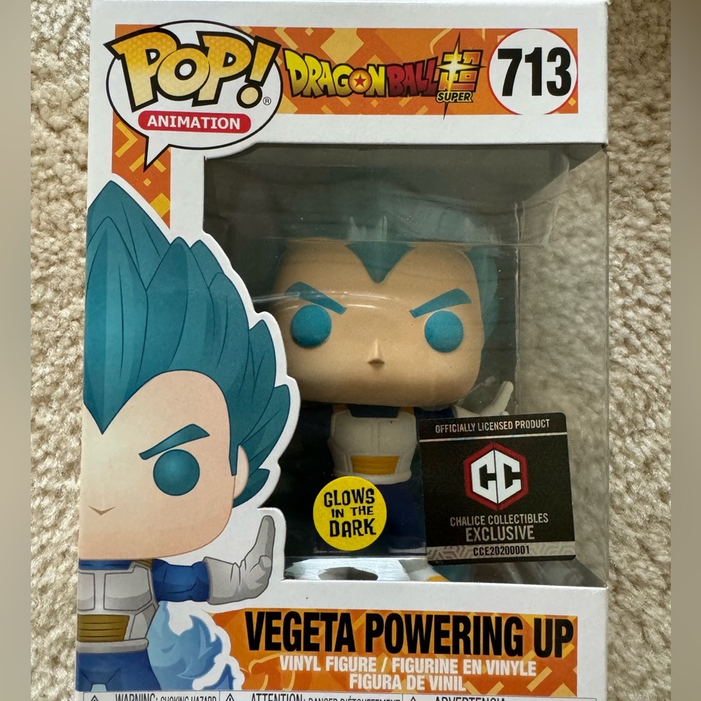 Vegeta Powering Up Funko Pop Glow in Dark